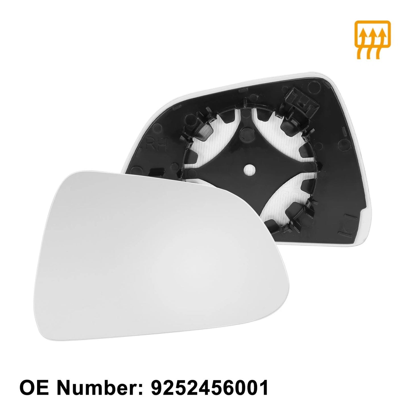 Heated Right Side Mirror Glass with Backing Plate for Tesla Model 3 (17-21)