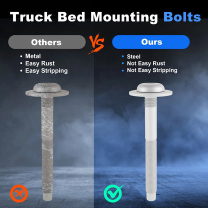 Truck Bed Mounting Hardware Bolts for Toyota Tundra Tacoma (2000-2021) 6 Pcs