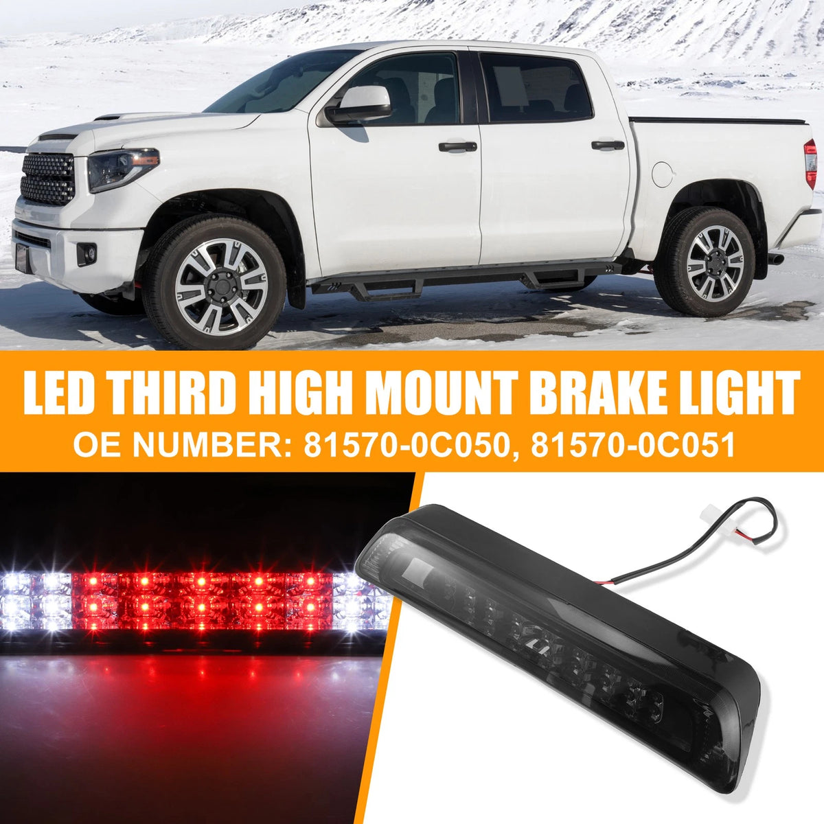 LED Third High Mount Brake Light for Toyota Tundra 2WD (2007-2021)