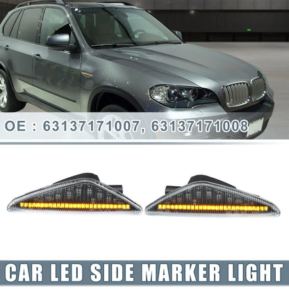 Car LED Side Marker Amber Light 2 x 63137171007 for BMW X3 (2011-2014)