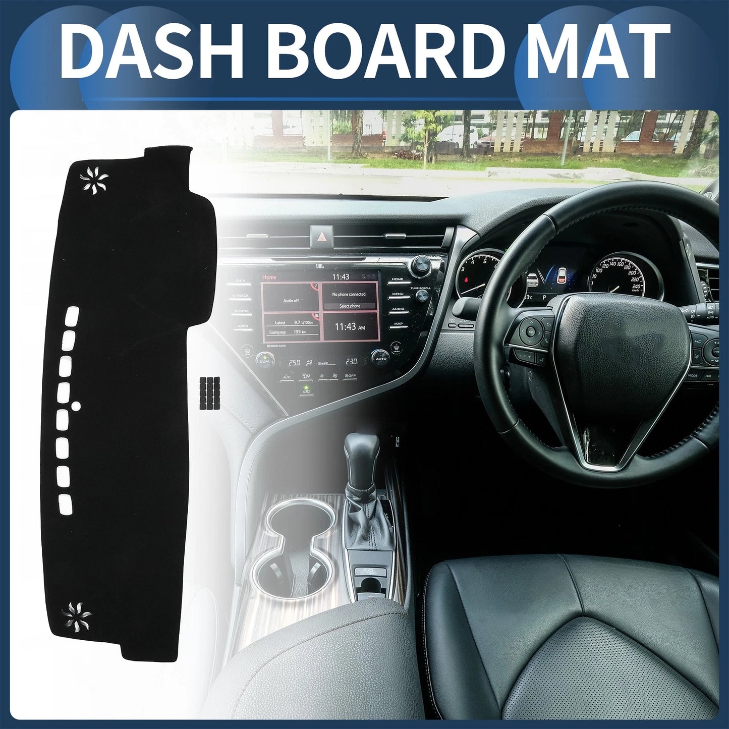 Dash Cover Mat / 1 Set for Toyota Camry (2018–2023)