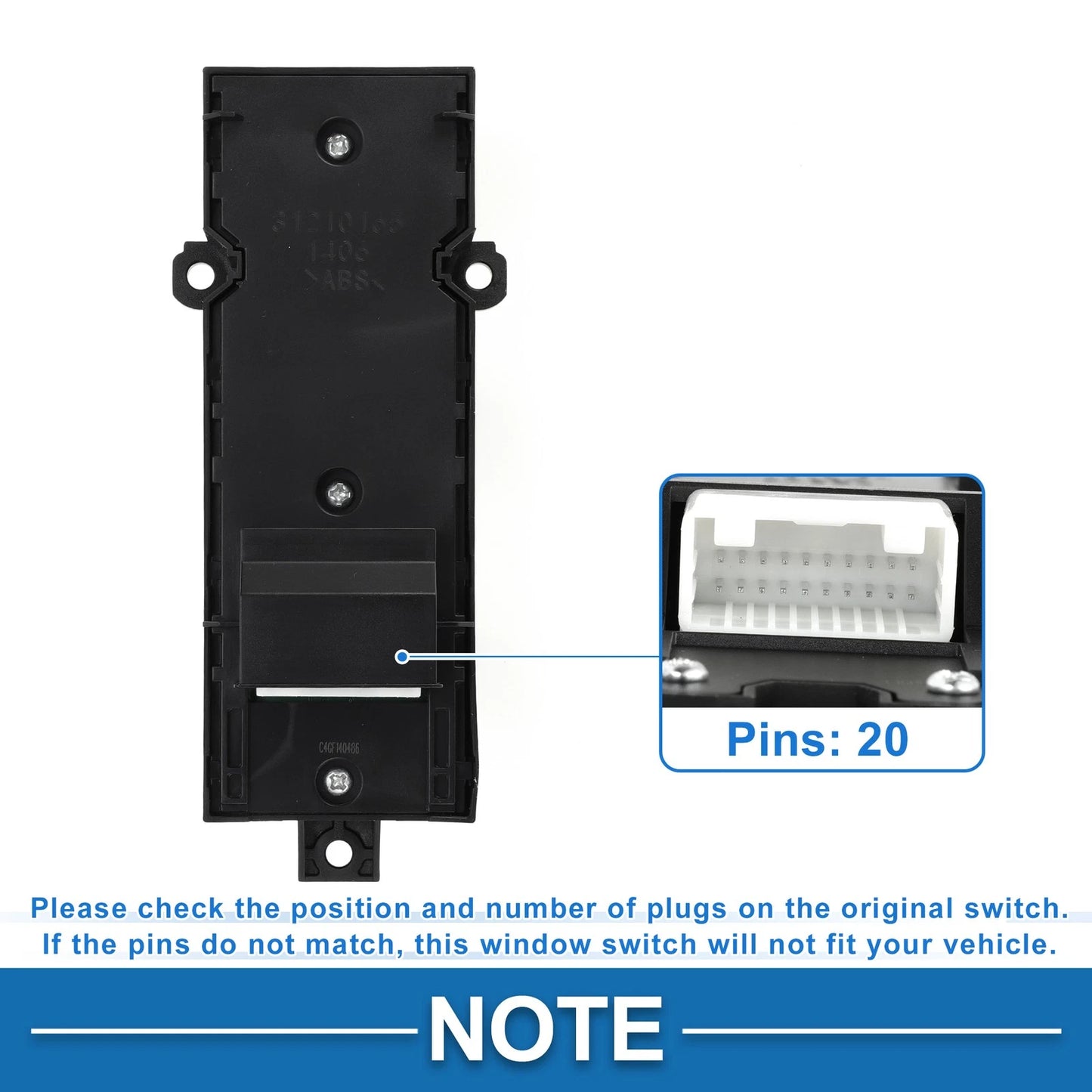 Power Window Switch for Toyota Camry, Corolla, RAV4 (2002-2006)