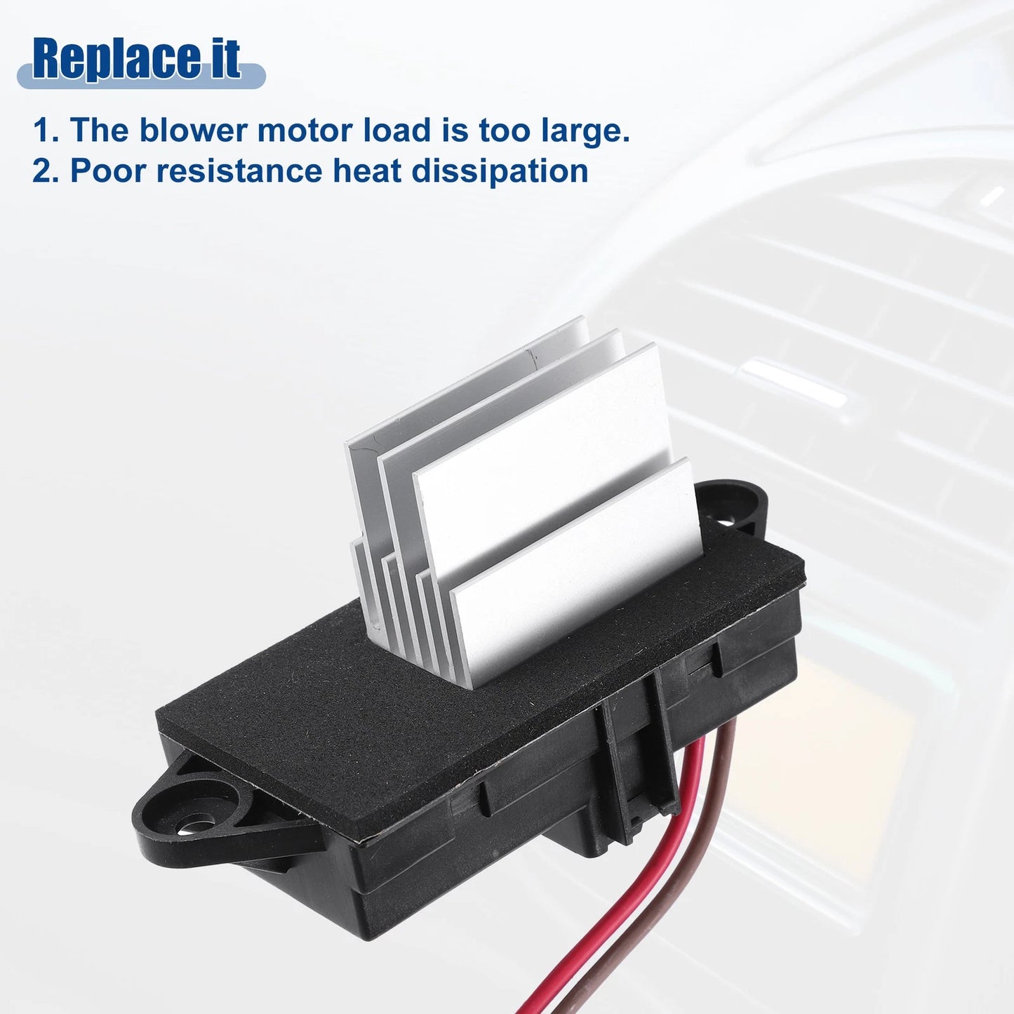 HVAC Blower Motor Resistor for Chevrolet Tahoe Black