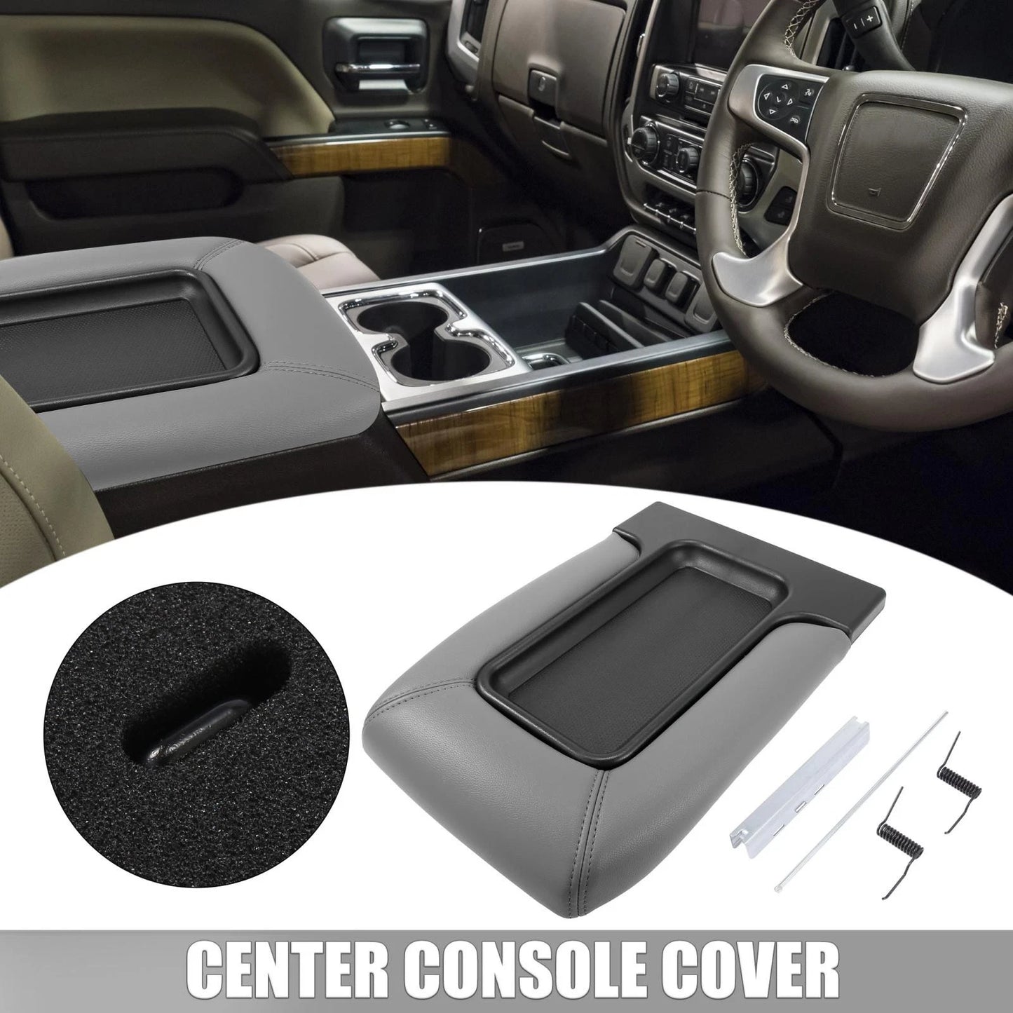 Gray Center Console Cover for Chevrolet Silverado 3500 (2001 - 2006)
