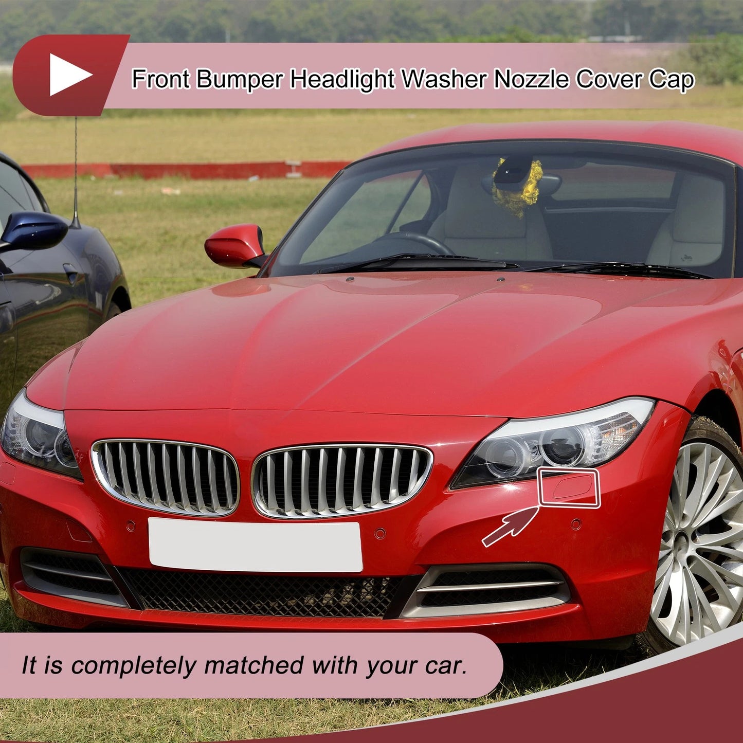 Bumper Headlight Washer Nozzle Cover for BMW Z4 (2009-2016) White