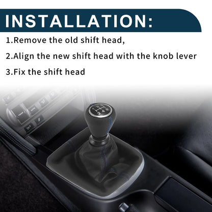 5 Speed Gear Shift Knob & Cover for Peugeot 206 (2000-2010)
