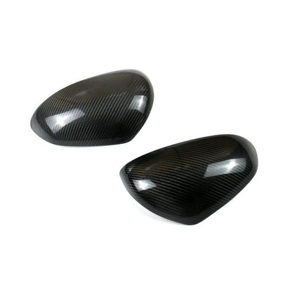 Carbon Fiber Add-on Side Rearview Mirror Cover Caps for Smart Fortwo 2015-2019