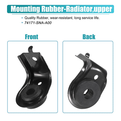 2 x Car Upper Radiator Brackets with Cushions for Honda Civic (2006-2011)