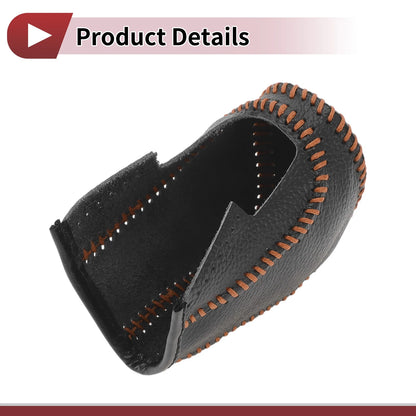 Car Gear Shift Knob Cover for Honda Fit (2021-2023) Brown Faux Leather