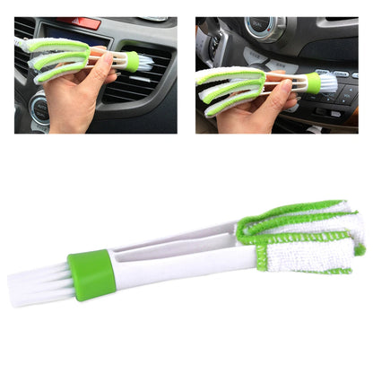 Double Head Cleaning Brush for Car Air Conditioning Vent & Window Dust Clean