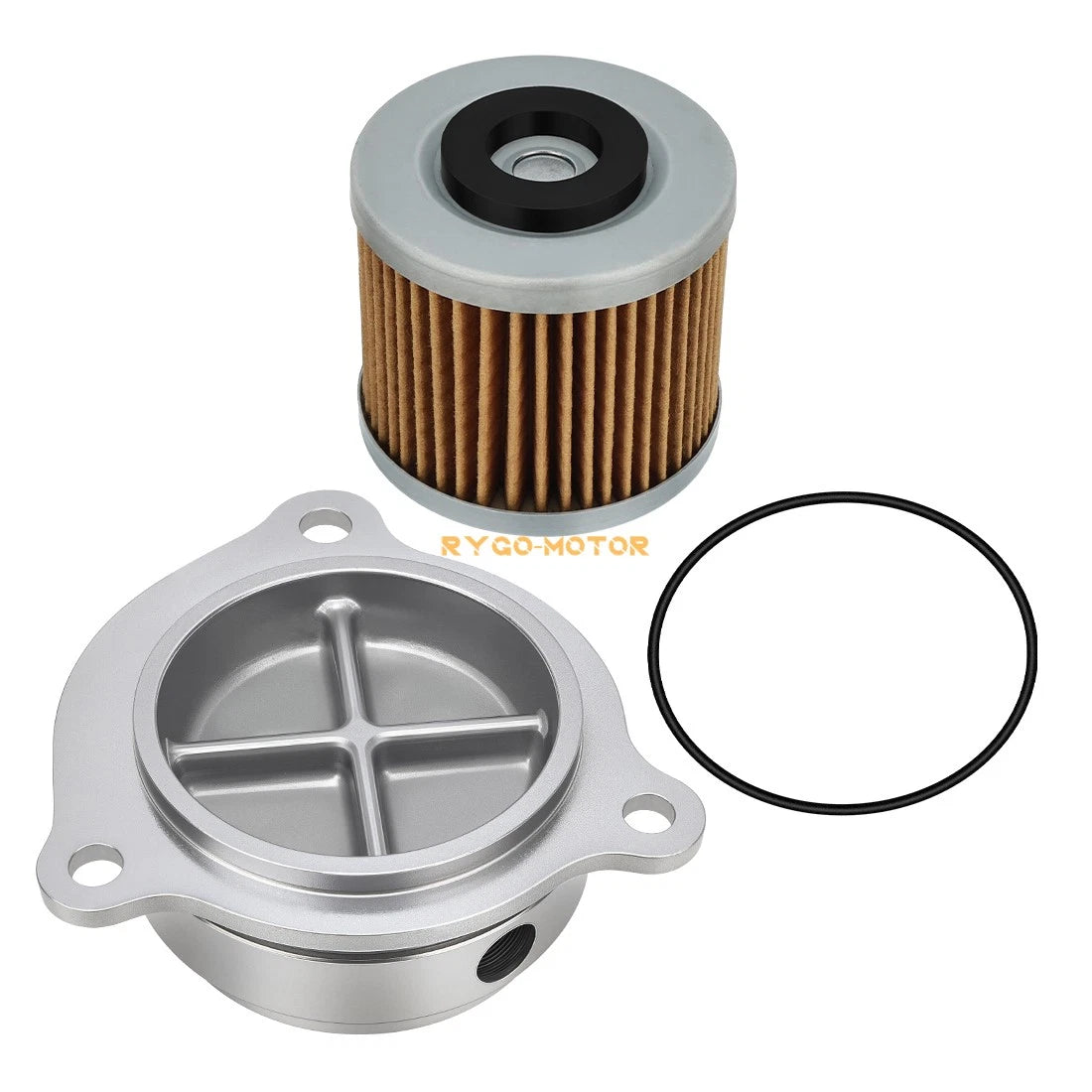 Oil Filter Cover & O-Ring Set For Yamaha V-Star XVS1100 Classic Custom Silverado