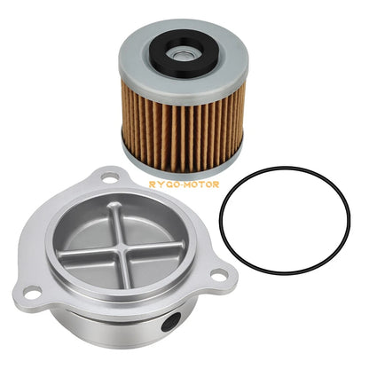 Oil Filter Cover & O-Ring Set For Yamaha V-Star XVS1100 Classic Custom Silverado