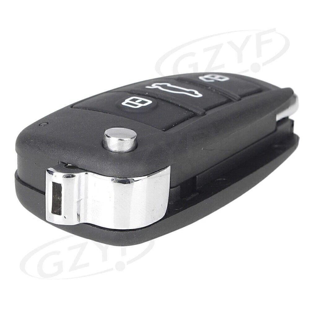 Folding Key Shell Remote Case 3 Buttons for Audi Q7 A8 Quattro (2007-2015)