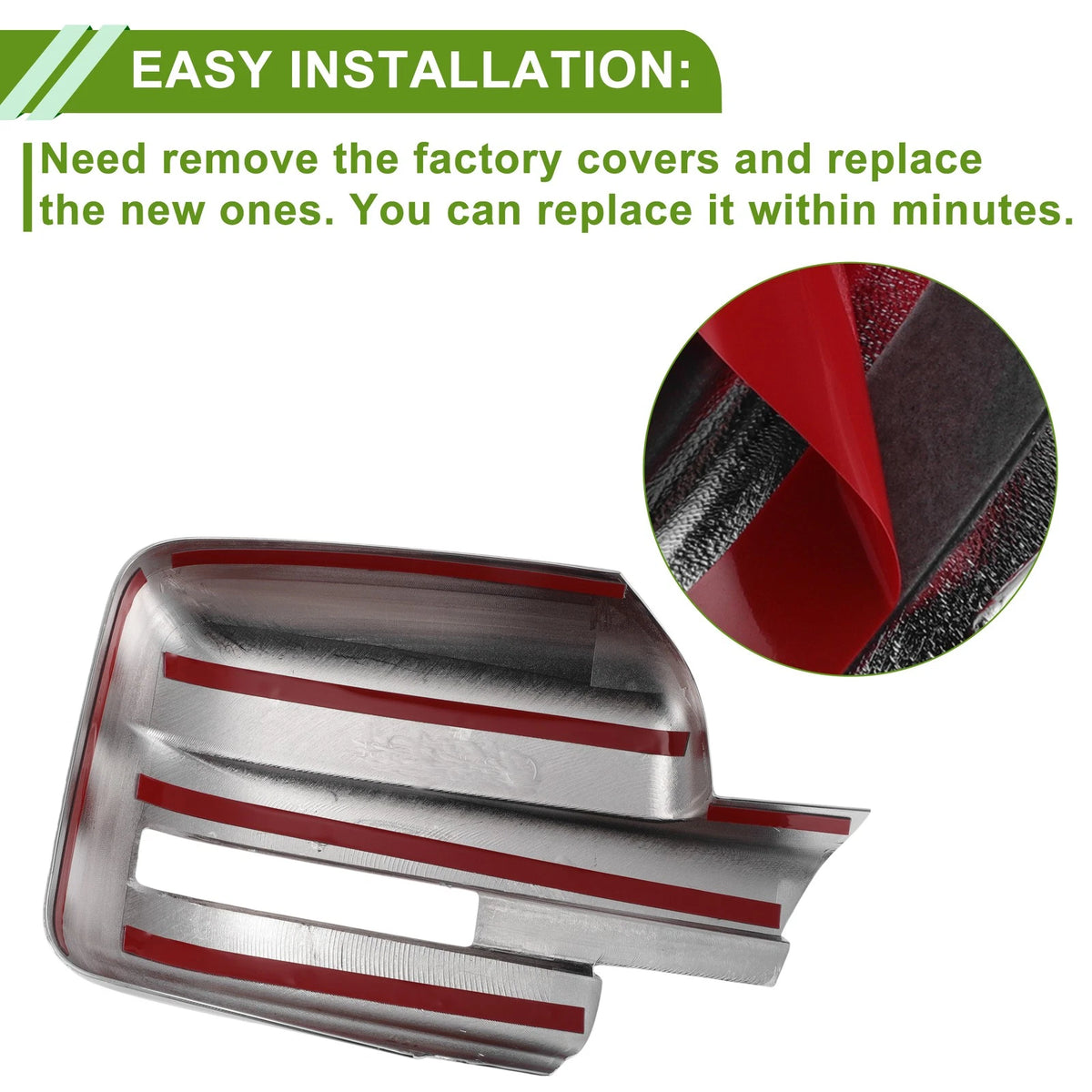 Mirror Cover Cap Replacement for Ford F150 2009-2014 with Turn Signal Hole