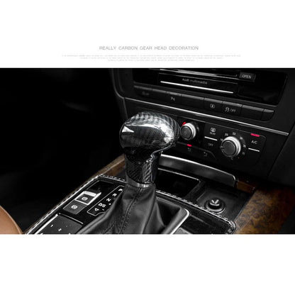 Carbon Fiber Gear Shift Knob Head Caps Cover Trim For Audi A4 A5 A6 S6 A7 S7