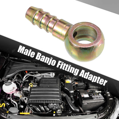 3pcs 12mm Hose Barb & 9.3mm Banjo Fitting Fuel Line Adaptor for Motorcycle Car
