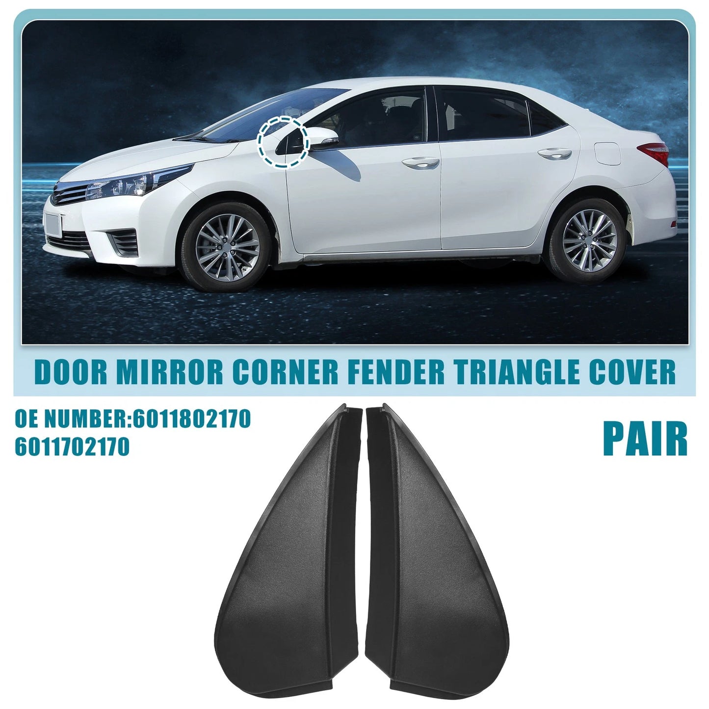 Mirror Corner Fender Triangle Cover  for Toyota Corolla