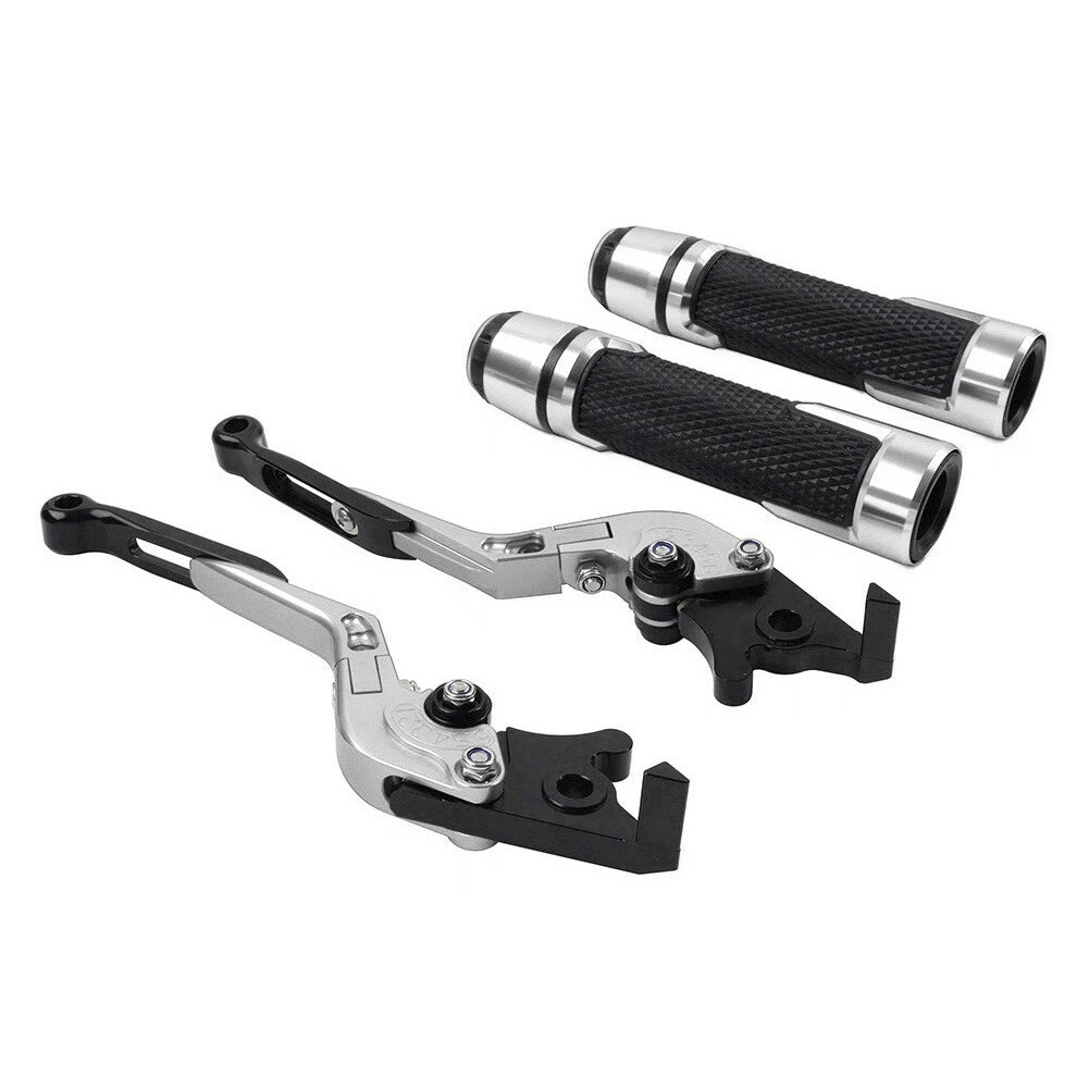Handlebar Grips & Brake Clutch Levers Set for Suzuki GSXR600 GSXR750 GSXR1000