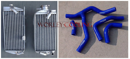 Aluminum Radiator for Honda CRF450R (2015-2016) with Blue Hose