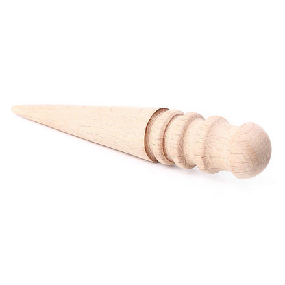 Round Shape Wood Edge Slicker for Leather Edge Polishing - 1pc