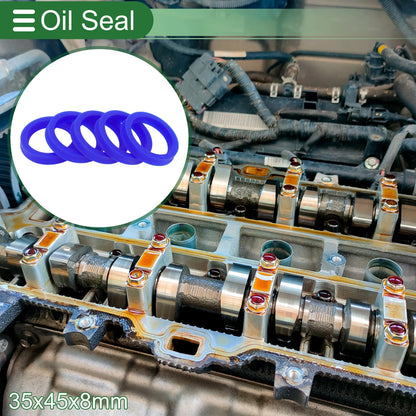 Oil Seal 35x45x8mm Rotary Shaft Seal TPU Blue 5 Pcs for MakeModel
