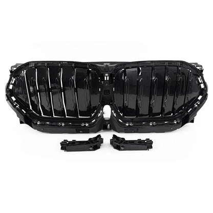 Gloss Black Front Radiator Grille Active Air Shutter for BMW X6 G06 (2020-2023)