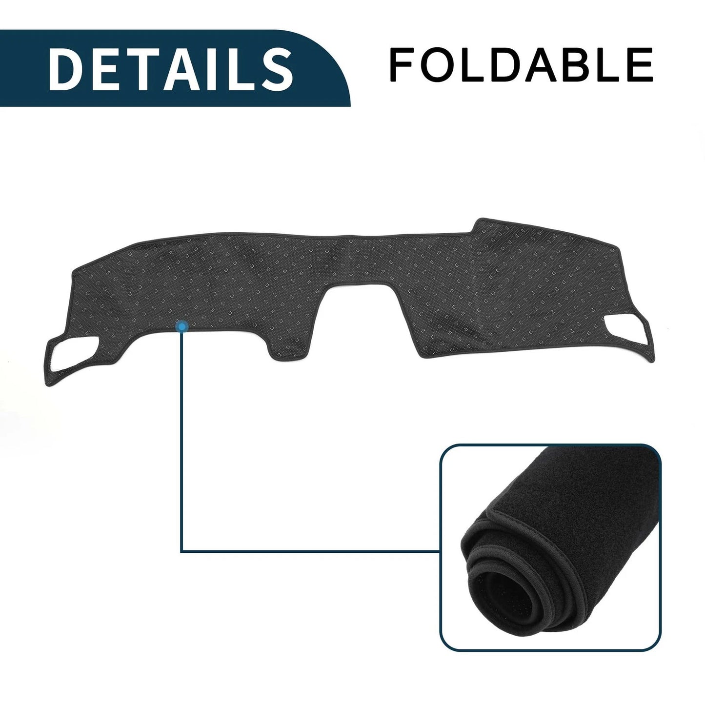 Dashboard Cover Mat for Honda Accord (2018-2023) Sun Protector Pad Black