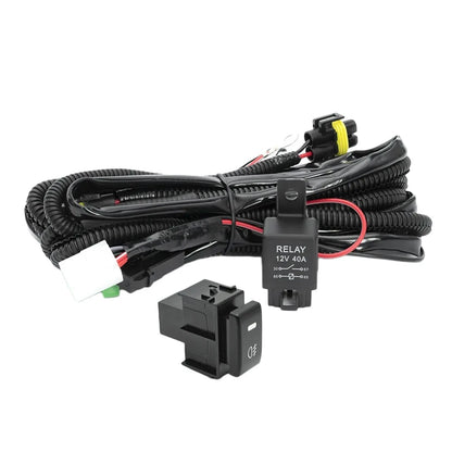 H8 Fog Light Lamp Wiring Harness 12V 40A Relay Switch Kit for Nissan (2010-2015)