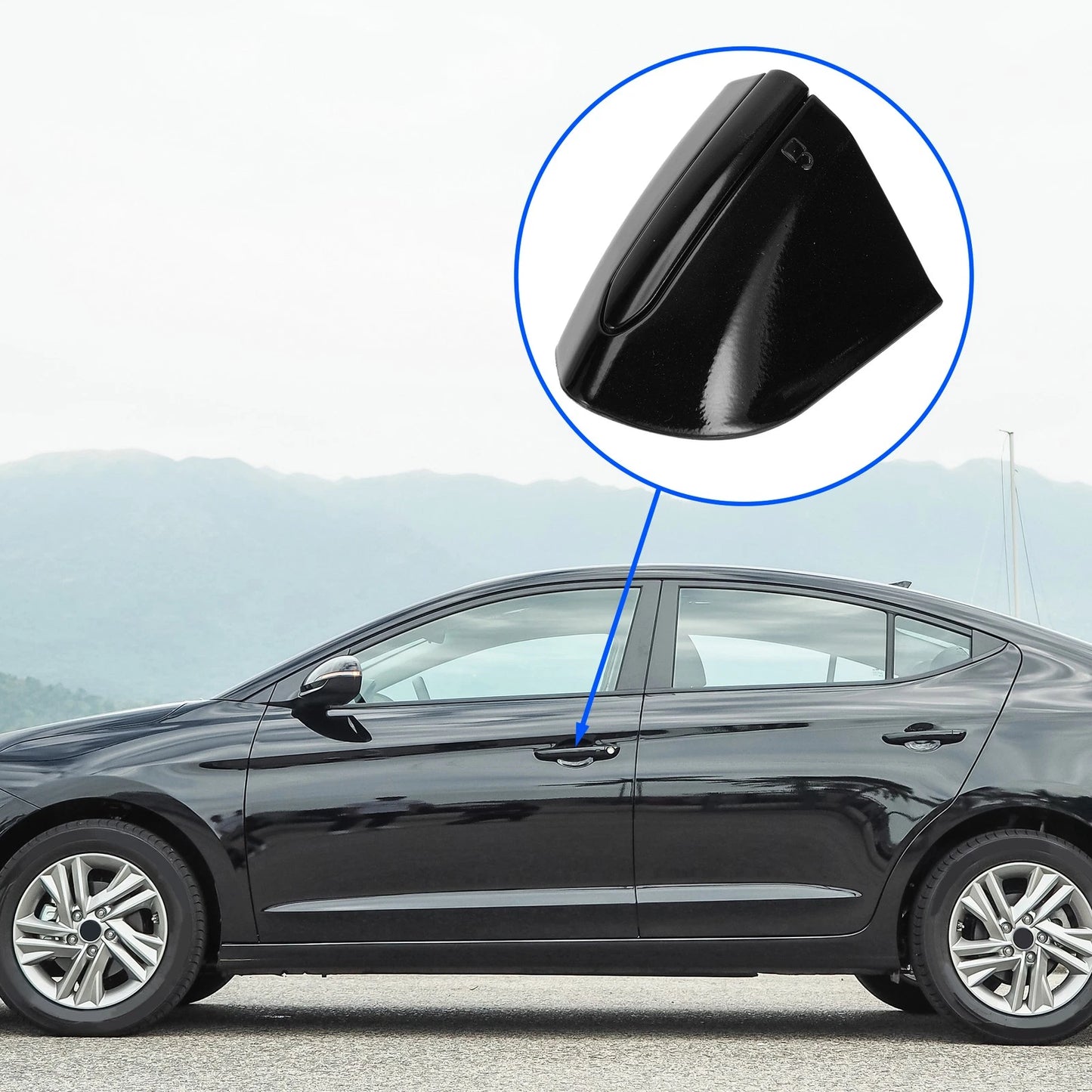 Front Left Door Handle Protector for Ford Mondeo Edge Taurus (2013-2020) Black