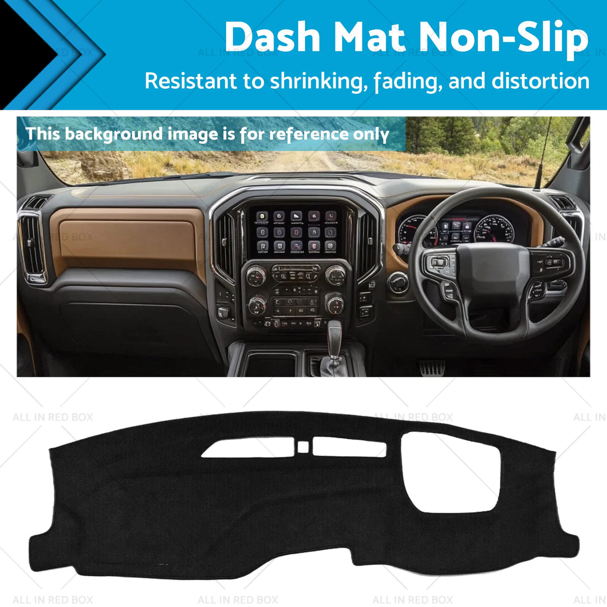 Non-Slip Dash Mat for Chevrolet Silverado 2500 LTZ Premium w/HUD (2024)