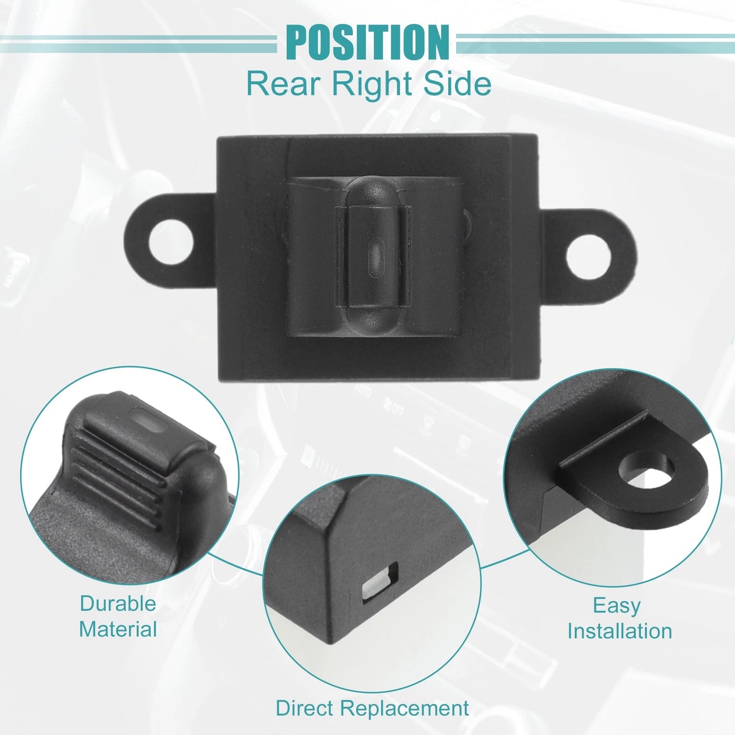 Rear Right Master Power Window Switch for Dodge Viper (2001)
