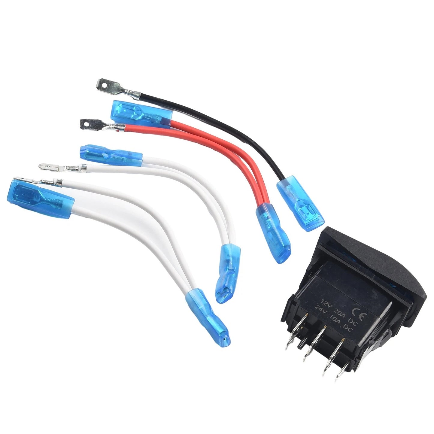 Rocker Switch / 12V/20A 24V/10A / 4952.524mm Blue LED Light for DPDT