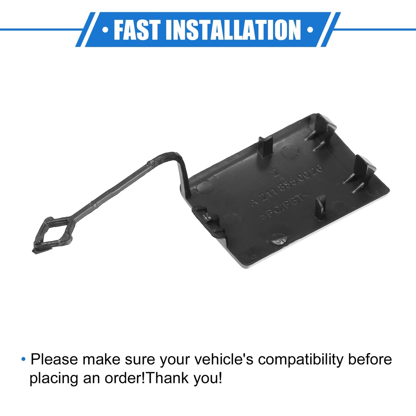 Front Bumper Tow Hook Eye Hole Cover for Mercedes-Benz E 500 (2003-2009)
