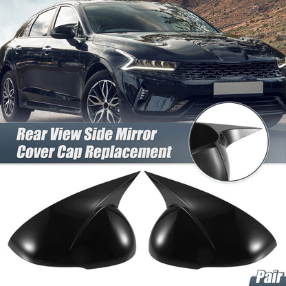 Gloss Black Rearview Mirror Covers for Kia K5 (2021-2023)