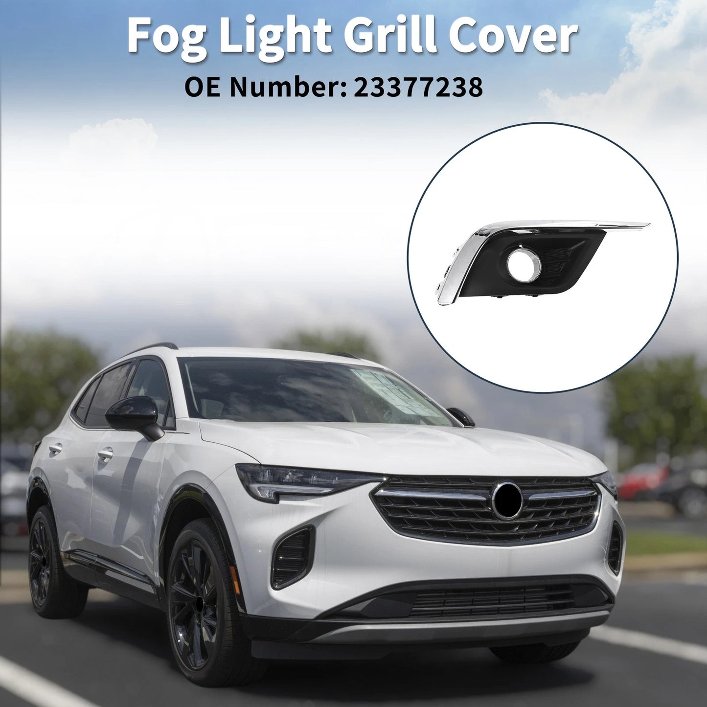 1 Pc Car Front Right Fog Light Grill for Buick Envision (2016–2018)