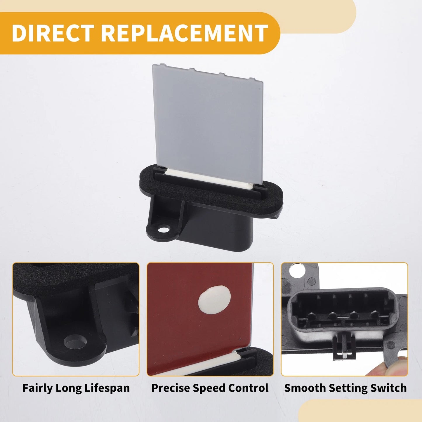 Blower Motor Resistor for HVAC Heater - Plastic Metal 1 Pc