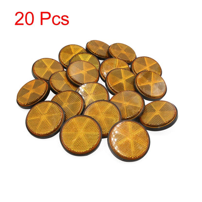 20pcs 59mm Orange Plastic Screw Reflective Reflector for Motorcycle