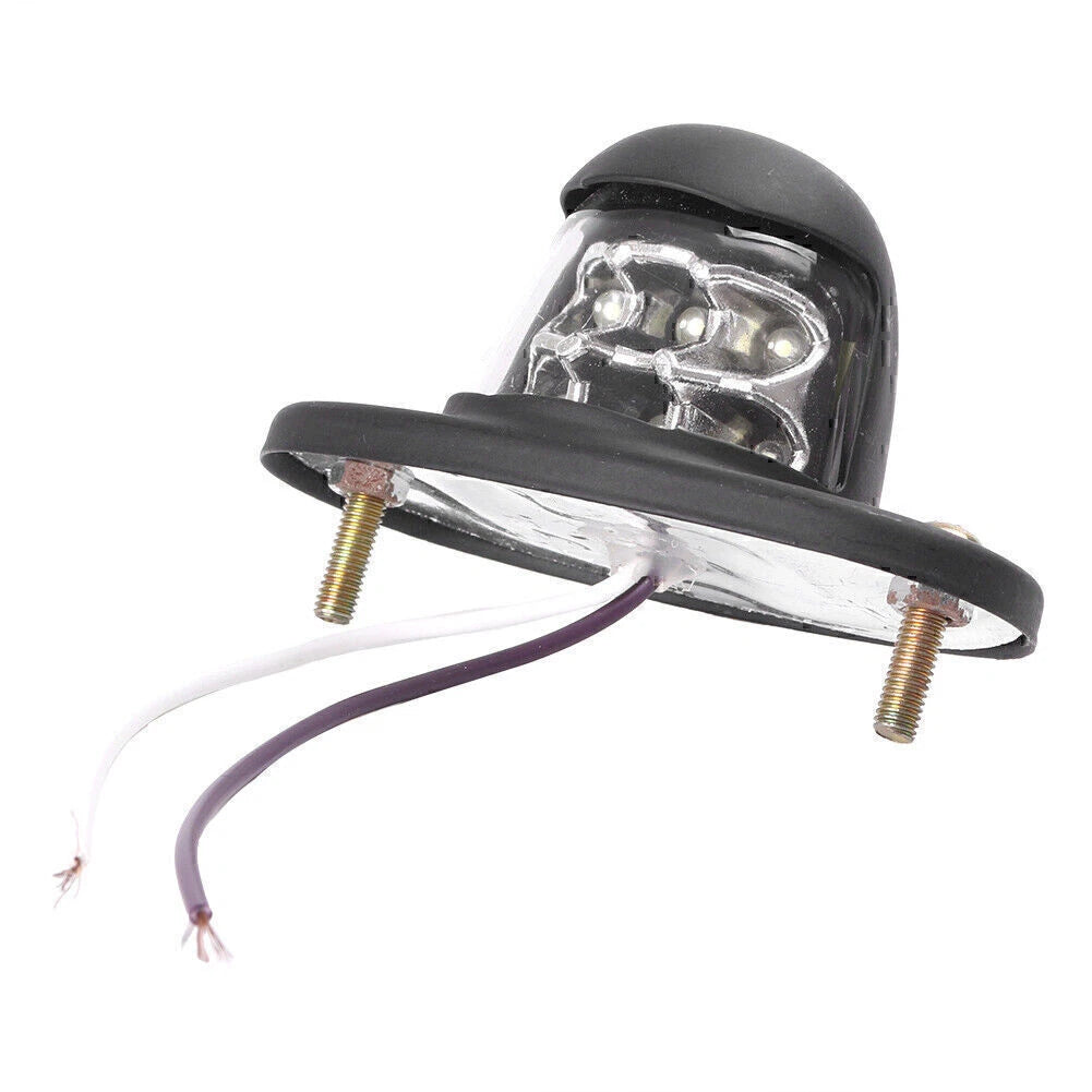 Universal 12V 6 LED White License Plate Lights for Car Truck SUV