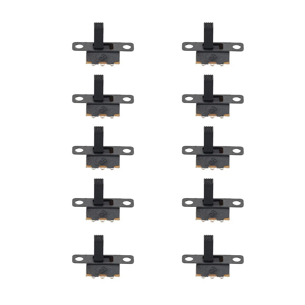 10 x Mini Vertical Slide Switch for PCB Panel - 2 Position On/Off SPDT