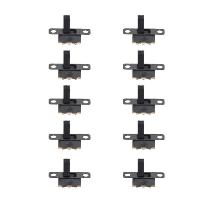 10 x Mini Vertical Slide Switch for PCB Panel - 2 Position On/Off SPDT