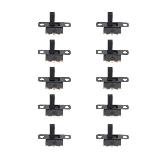 10 x Mini Vertical Slide Switch for PCB Panel - 2 Position On/Off SPDT