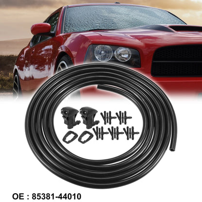 2pcs Windshield Washer Nozzle 2.5m Hose for Toyota Prius