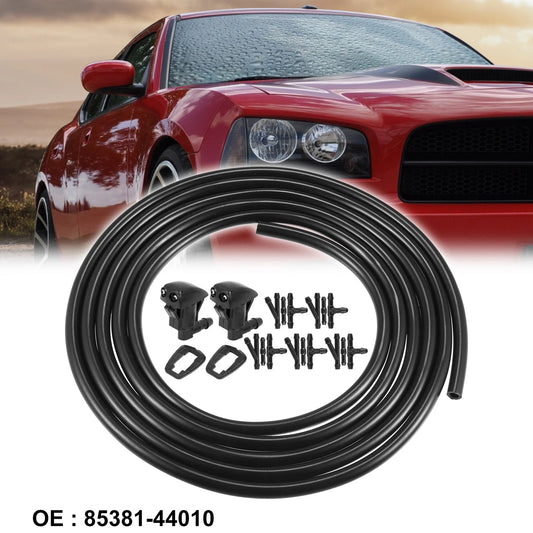 2pcs Windshield Washer Nozzle 2.5m Hose for Toyota Prius