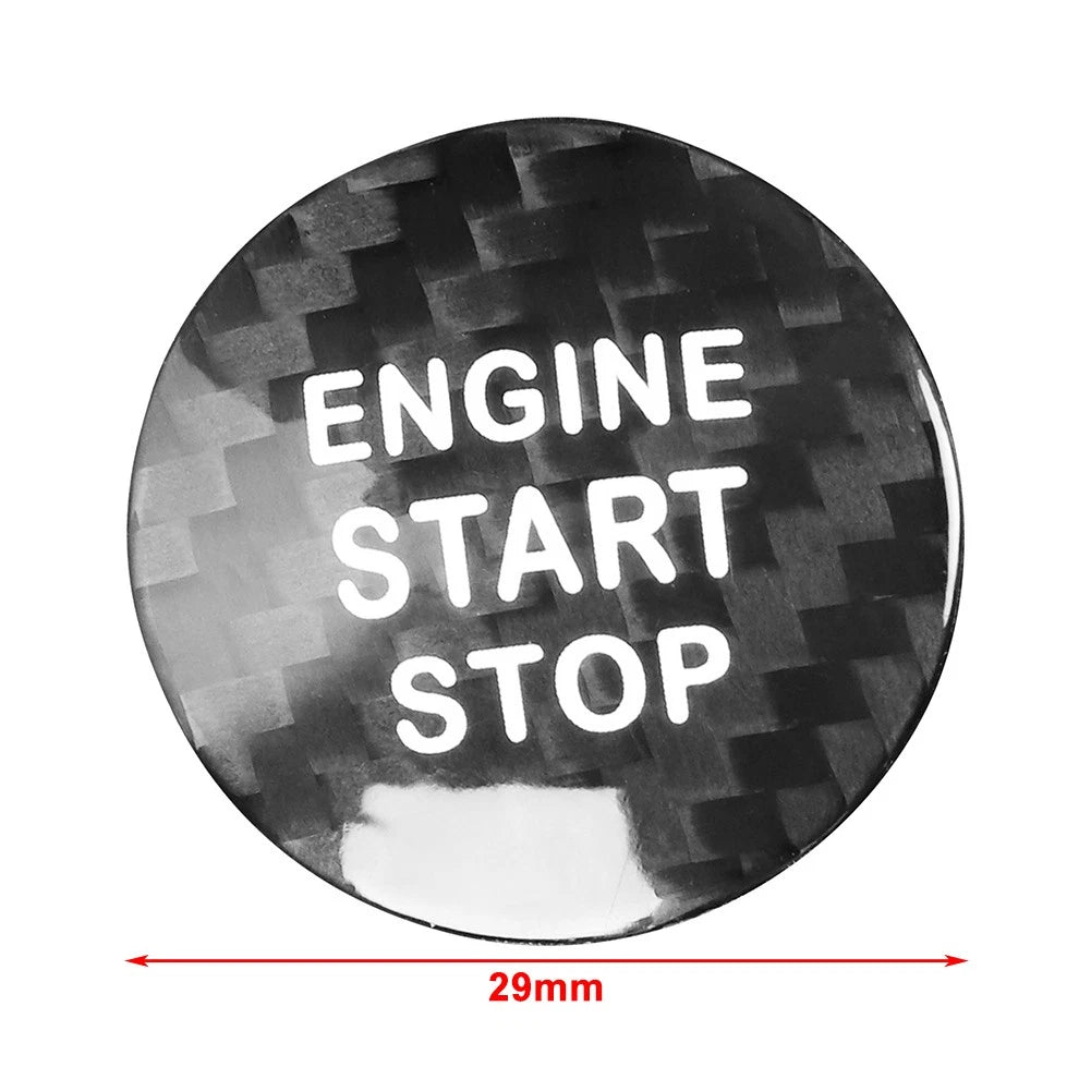 Red Carbon Fiber Engine Start Stop Button Cover for LEXUS IS ES GS NX RX LX (2016)