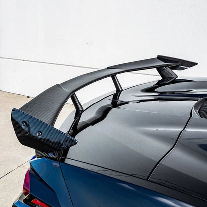 Carbon Fiber Look Rear Trunk Lid High Wing Spoiler for 2020-2023 Corvette C8