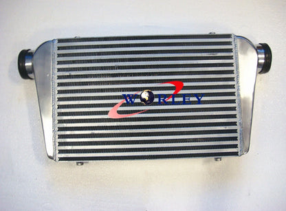 FMIC Aluminum Intercooler & Fan for 450X300X70mm Inlet/Outlet 76mm 3" Tube