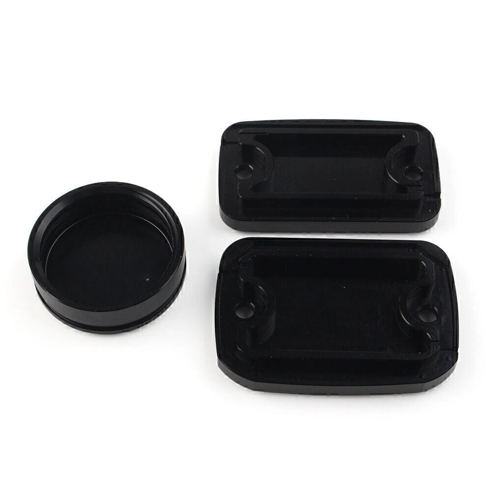 Black Front Brake Clutch Fluid Reservoir Cap & Rear Brake Cover for Scrambler 1100
