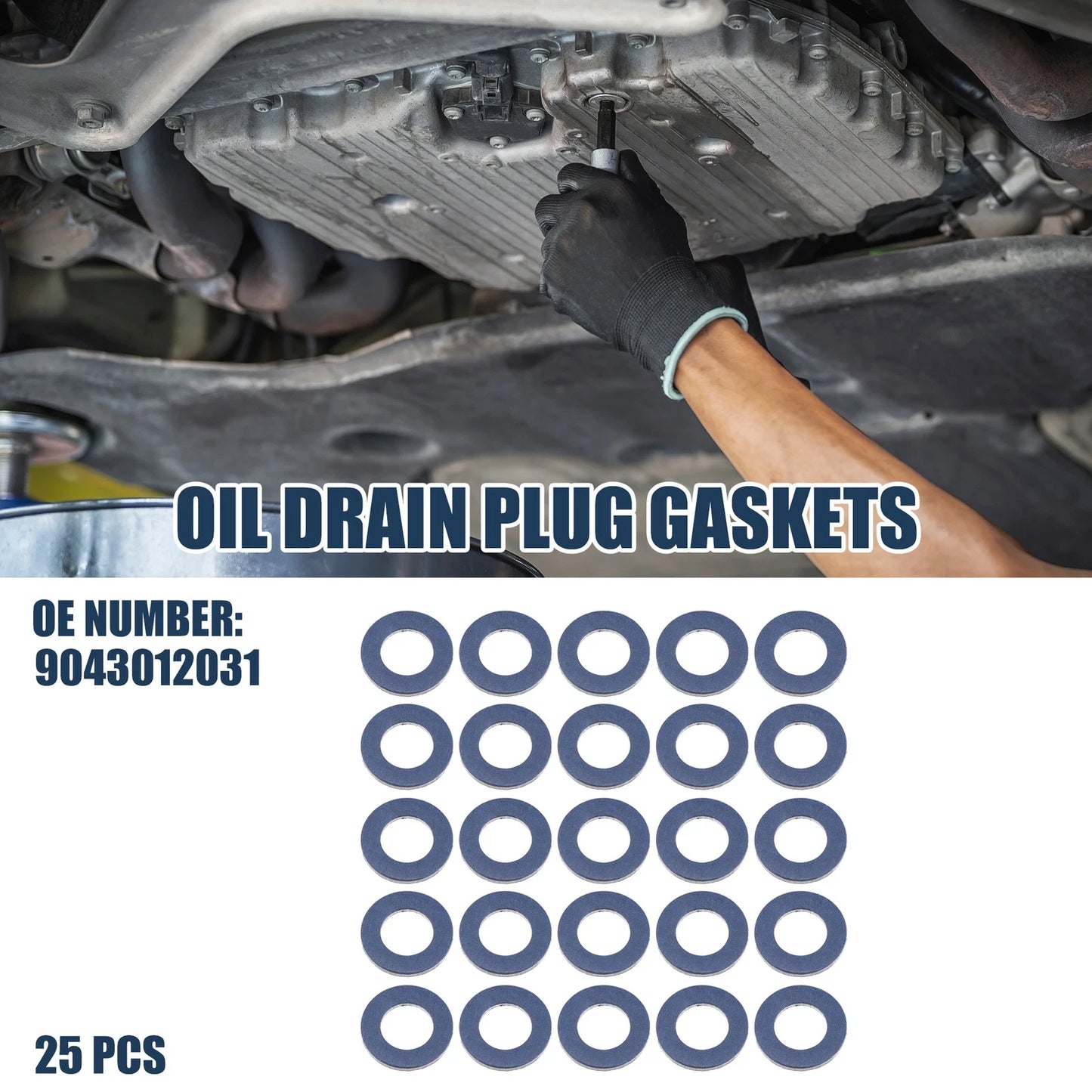 25pcs Oil Drain Plug Gaskets 12mm ID for Toyota 4Runner (1990–2018)