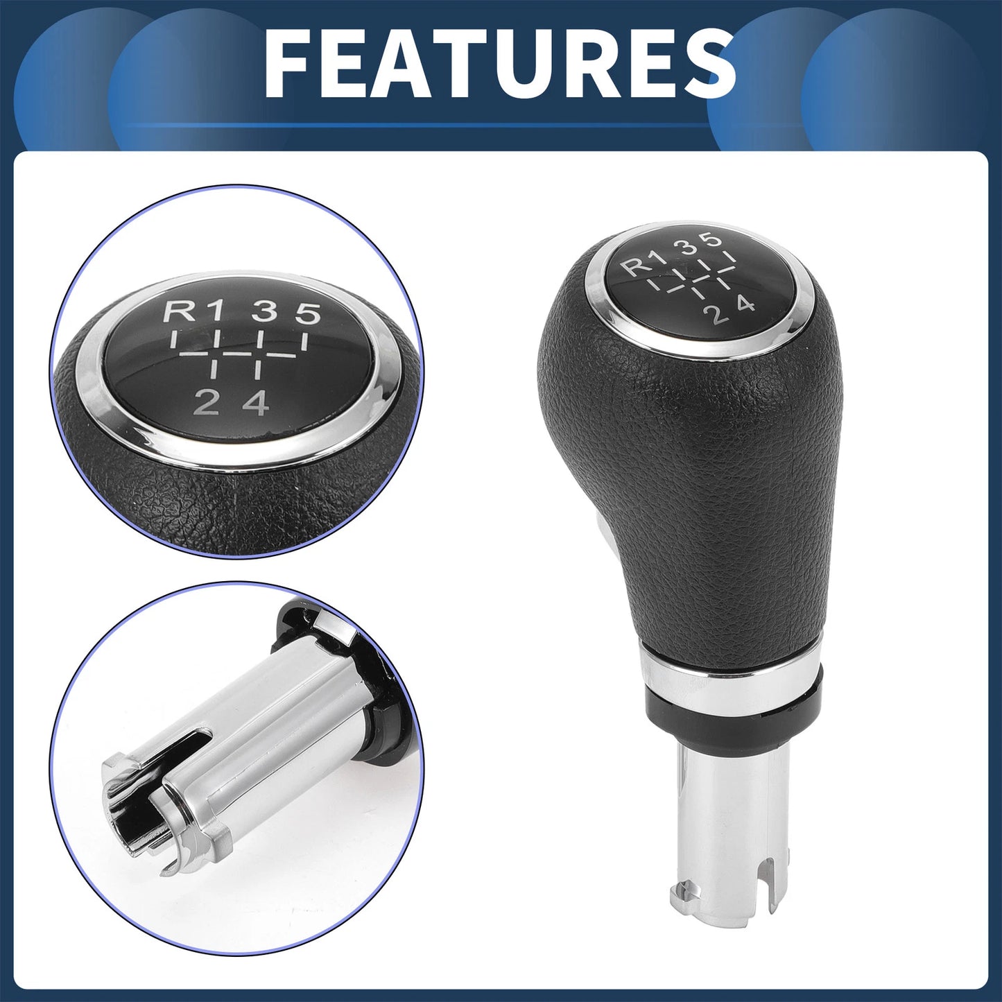 Gear Shift Knob 5-Speed Plastic Faux Leather for Chevrolet Trax (2013 - 2020)