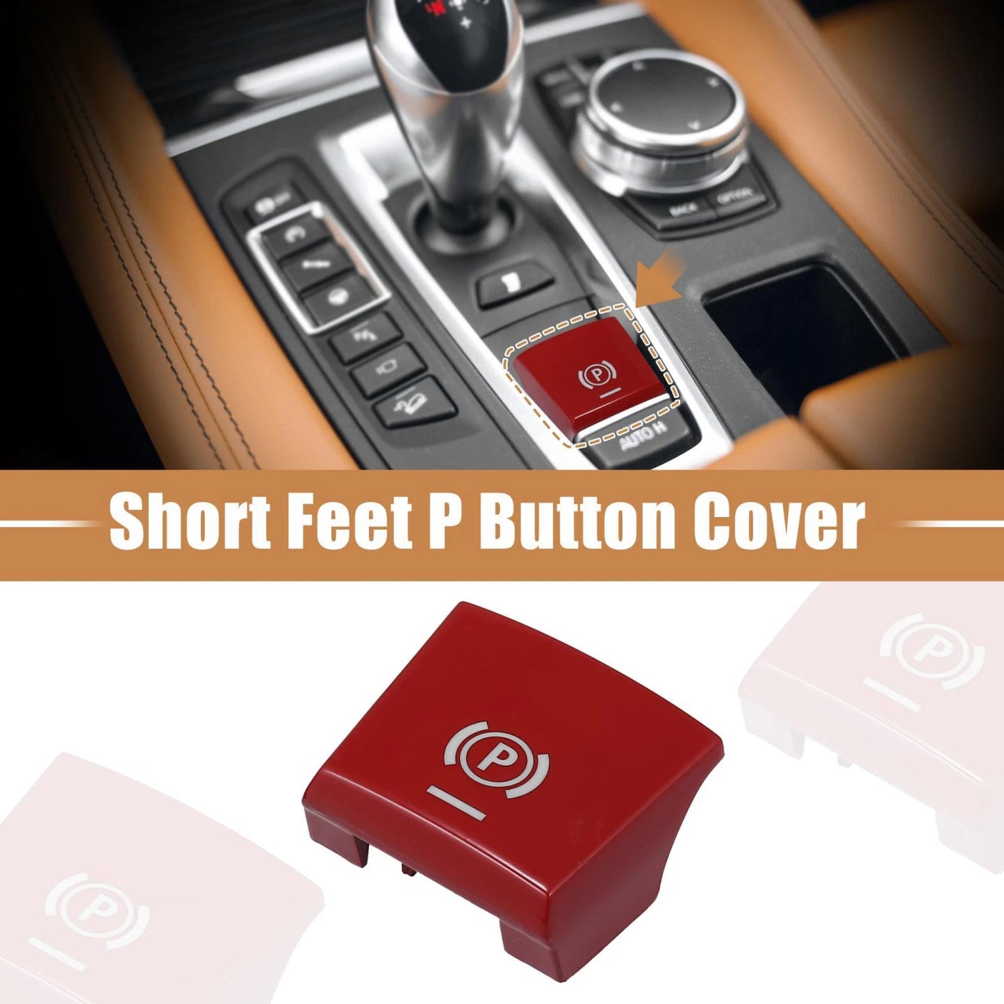 Short Feet P Button Cover for BMW 7 Series F01 F02 2009-2014 (2009-2014)